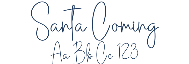 Santa Coming Font Preview