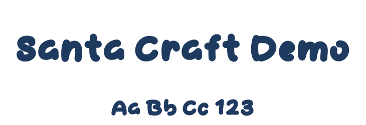 Santa Craft Demo Font Preview