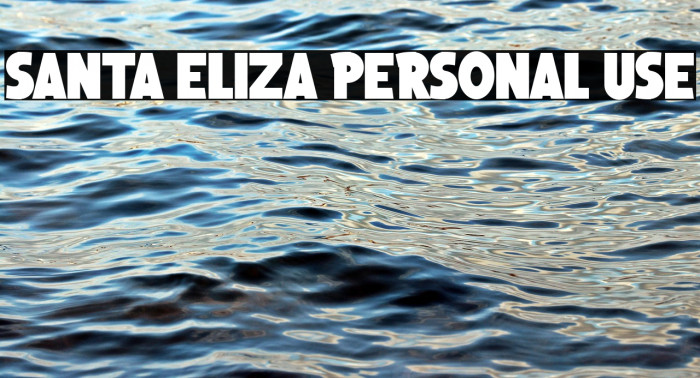 Santa Eliza Personal Use Шрифта examples