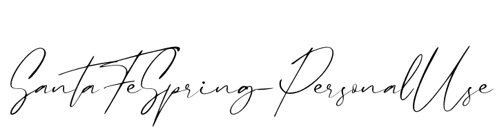 Santa Fe Spring - Personal Use  Free Fonts Download