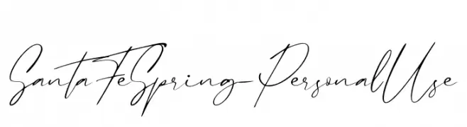 Santa Fe Spring - Personal Use  Frei Schriftart Herunterladen