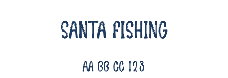 Santa Fishing Font Preview