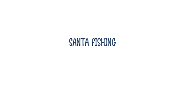 Santa Fishing Logo