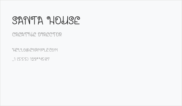 Santa House Business Card