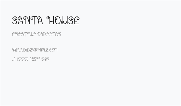 Santa House Business Card