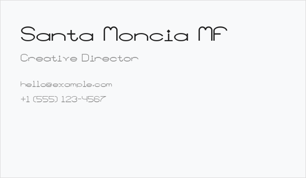 Santa Moncia MF Business Card