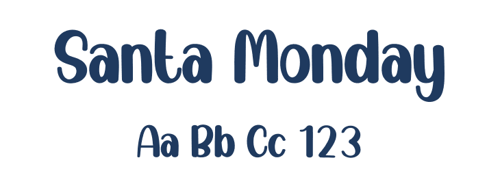 Santa Monday Font Preview