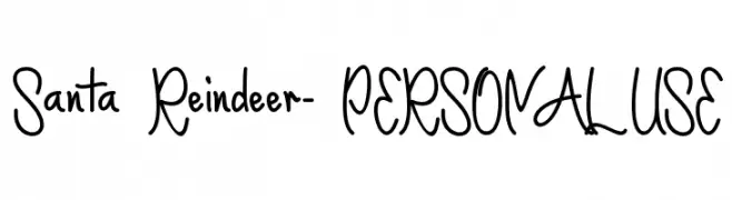 Santa Reindeer- PERSONAL USE 字体