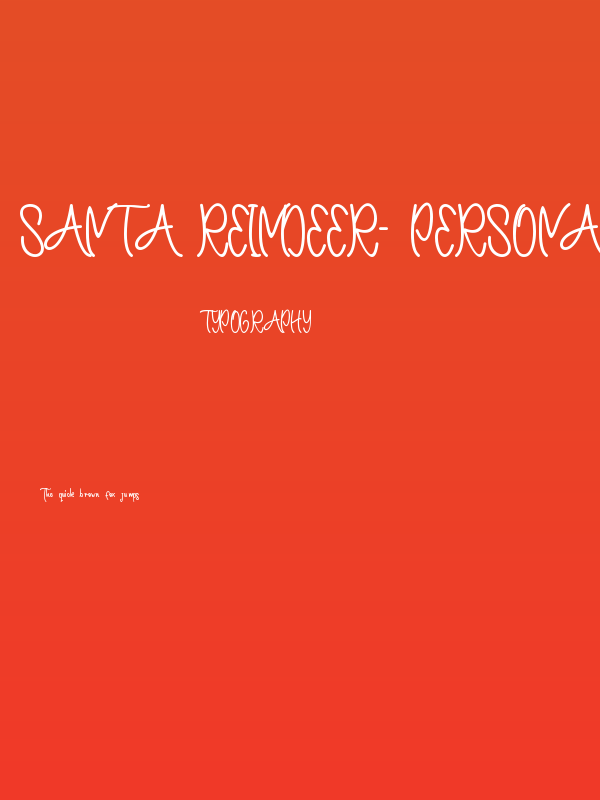 Santa Reindeer- PERSONAL USE Poster