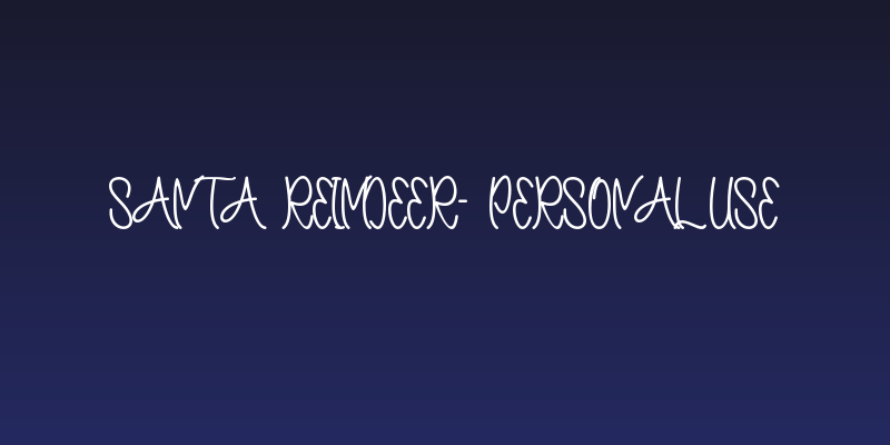 Santa Reindeer- PERSONAL USE Social Header