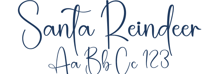Santa Reindeer Font Preview