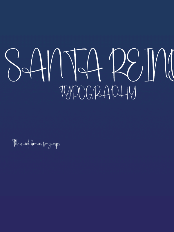 Santa Reindeer Poster