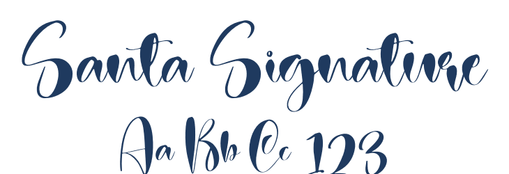 Santa Signature Font Preview