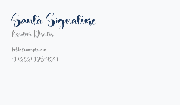 Santa Signature Business Card