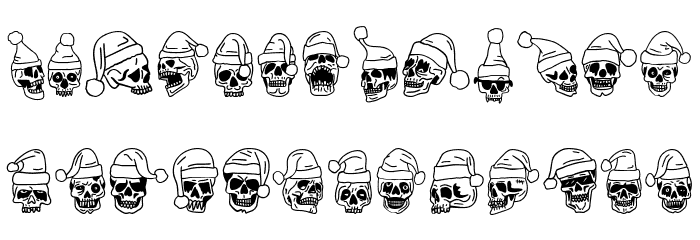 Santa Skull Font UPPERCASE