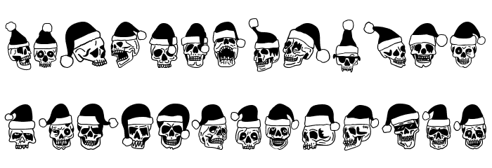 Santa Skull Font LOWERCASE