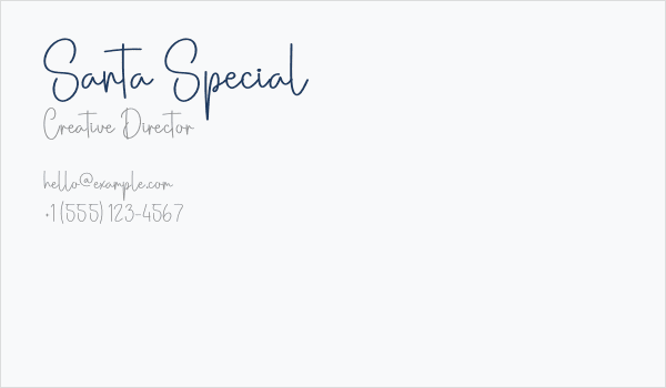Santa Special Business Card