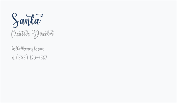 Santa Business Card