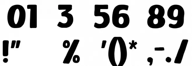 Santai Font Alte caractere