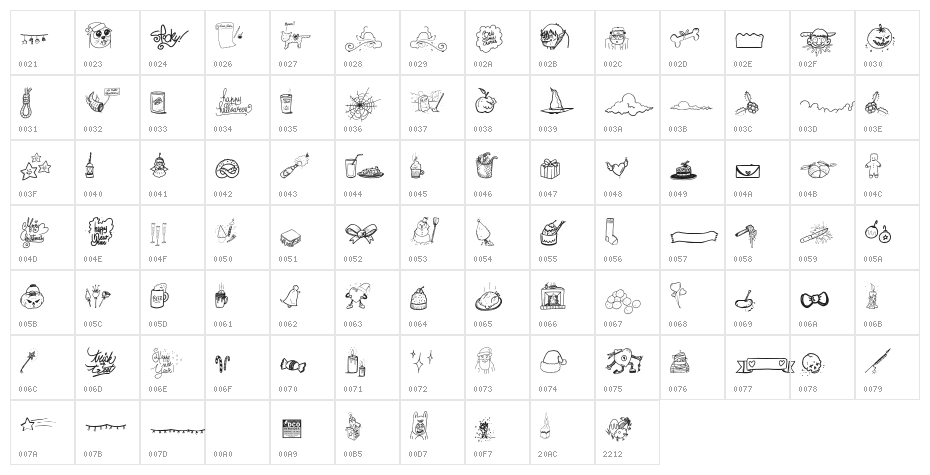 Santalloween_PersonalUseOnly Character Map