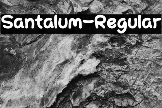 Santalum-Regular Font examples