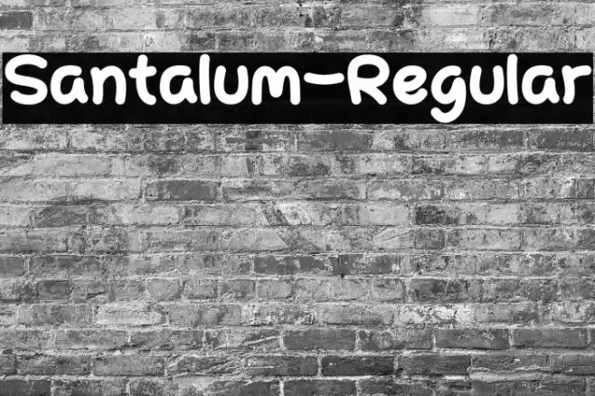 Santalum-Regular Font examples