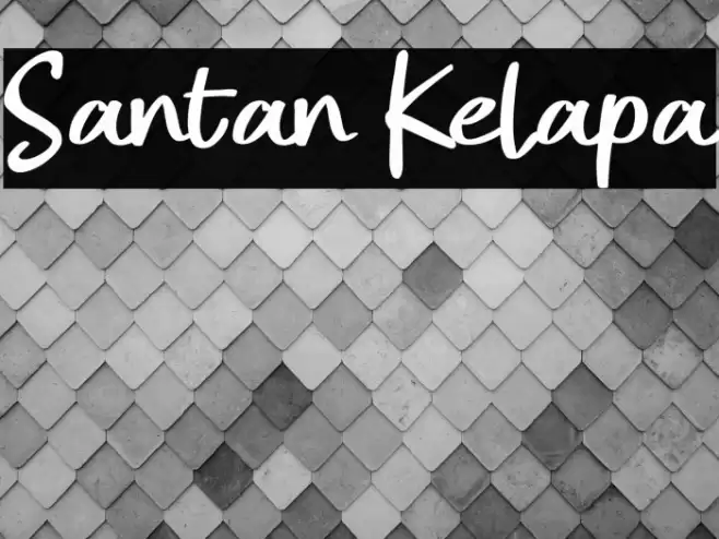 Santan Kelapa 字体 examples
