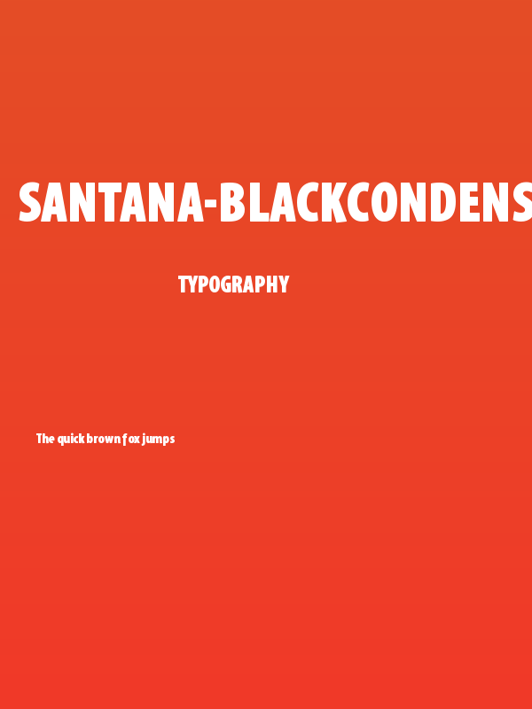 Santana-BlackCondensed Poster