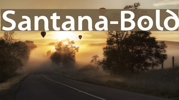 Santana-Bold フォント examples