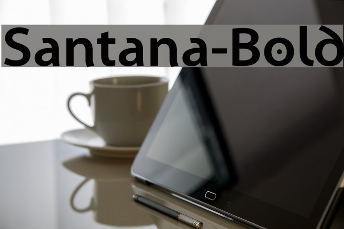 Santana-Bold フォント examples