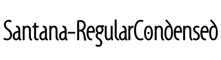 Santana-RegularCondensed  font caratteri gratis
