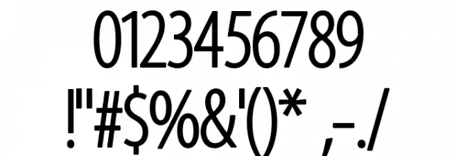 Santana-RegularCondensed Font OTHER CHARS