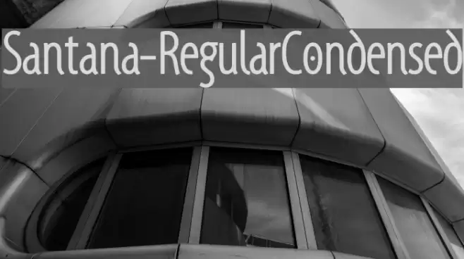 Santana-RegularCondensed Font examples