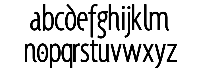 Santana-RegularCondensed Font LOWERCASE