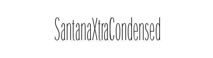 SantanaXtraCondensed  Frei Schriftart Herunterladen