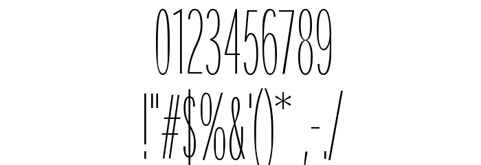 SantanaXtraCondensed Font OTHER CHARS