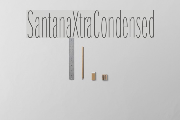 SantanaXtraCondensed Font examples