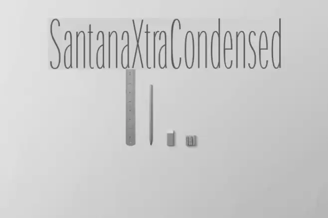 SantanaXtraCondensed خط examples