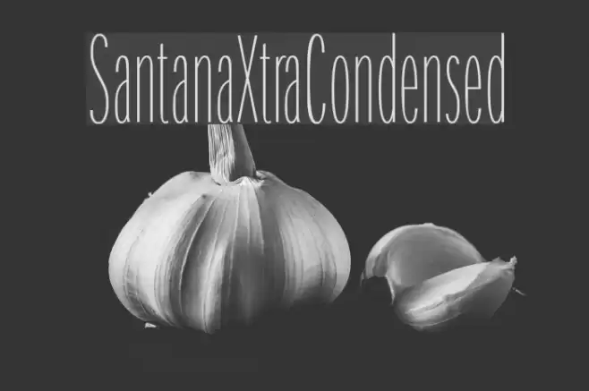 SantanaXtraCondensed خط examples