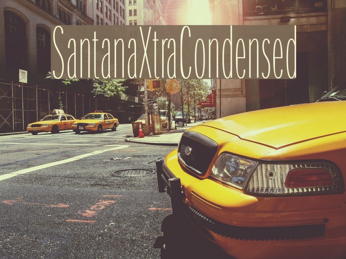 SantanaXtraCondensed Font examples
