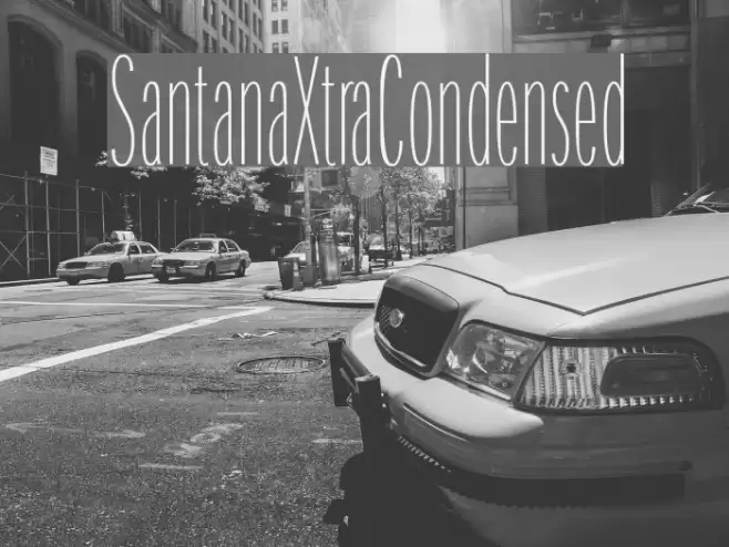 SantanaXtraCondensed خط examples