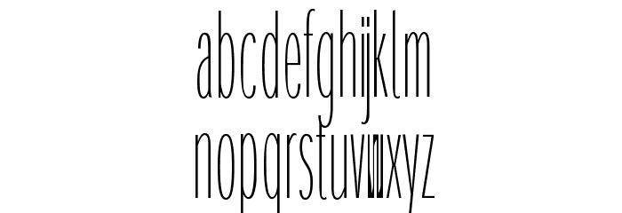 SantanaXtraCondensed Font LOWERCASE