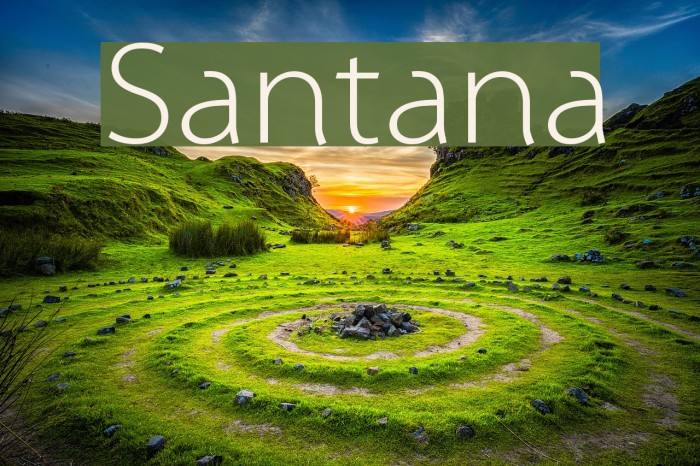 Santana Font examples