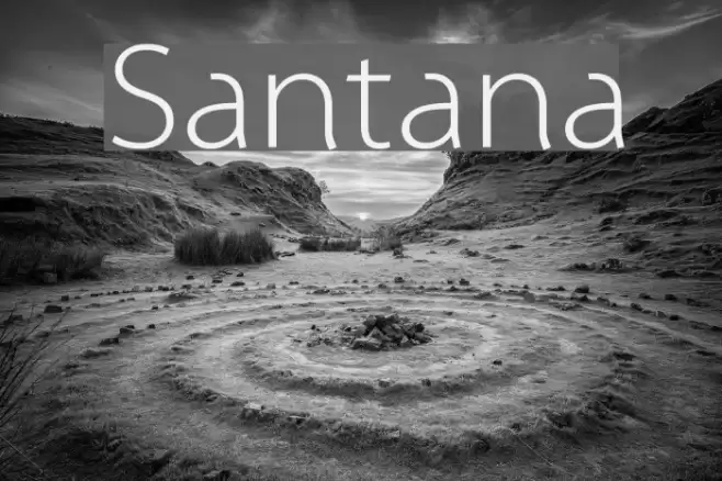 Santana Font examples