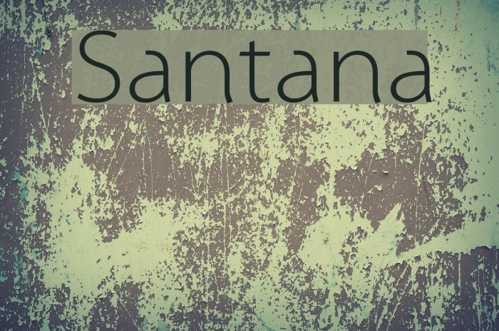 Santana Font examples