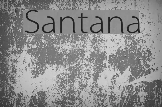 Santana Font examples