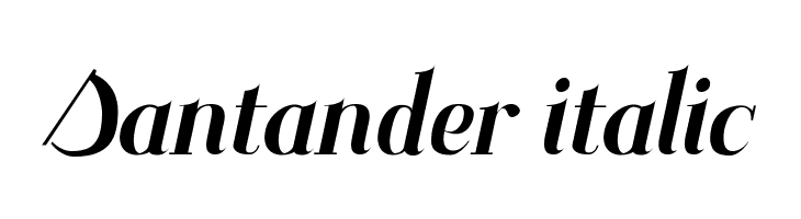 Santander italic  नि: शुल्क फ़ॉन्ट्स डाउनलोड