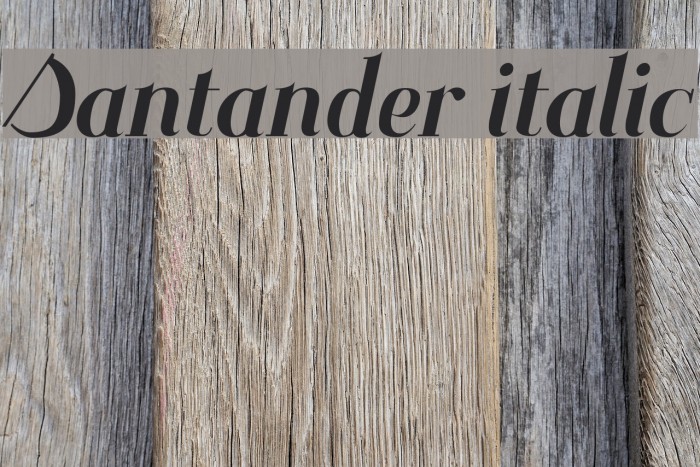 Santander italic Font examples