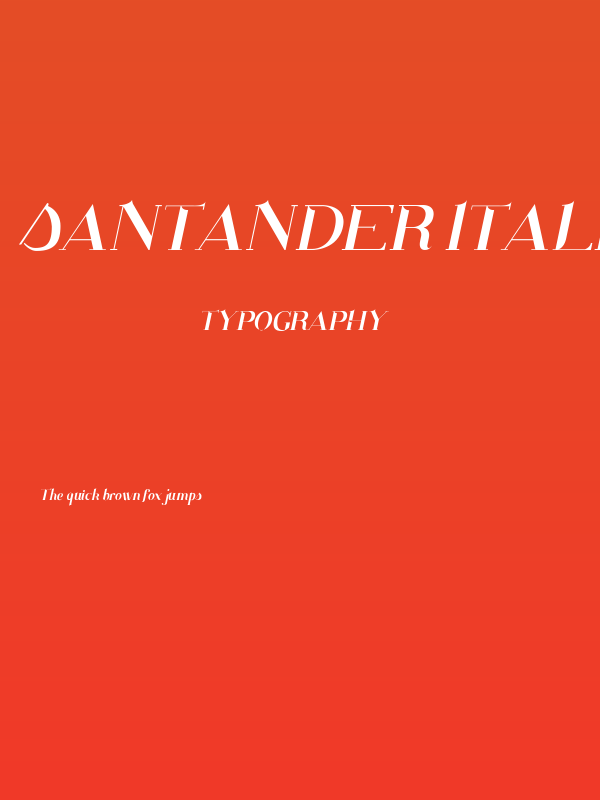 Santander italic Poster