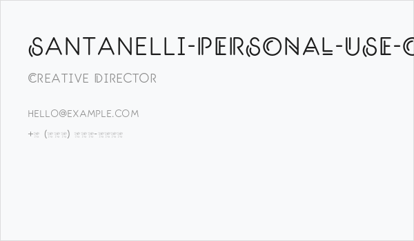 Santanelli-PERSONAL-USE-ONLY Business Card